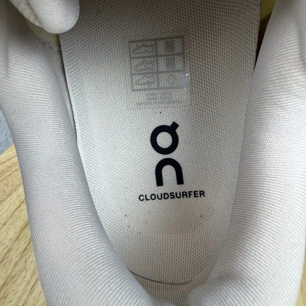 On Cloudsurfer 2 Womens 8.5 Pearl Ivory Road Running Shoes Cushion Stability Gym - Picture 12 of 13